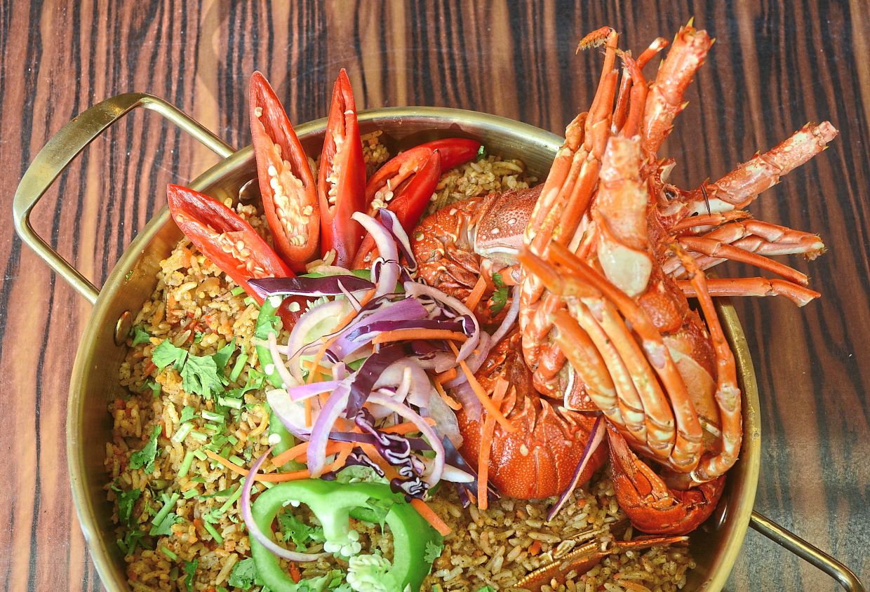 A posh Lobster Briyani is hearty indeed.