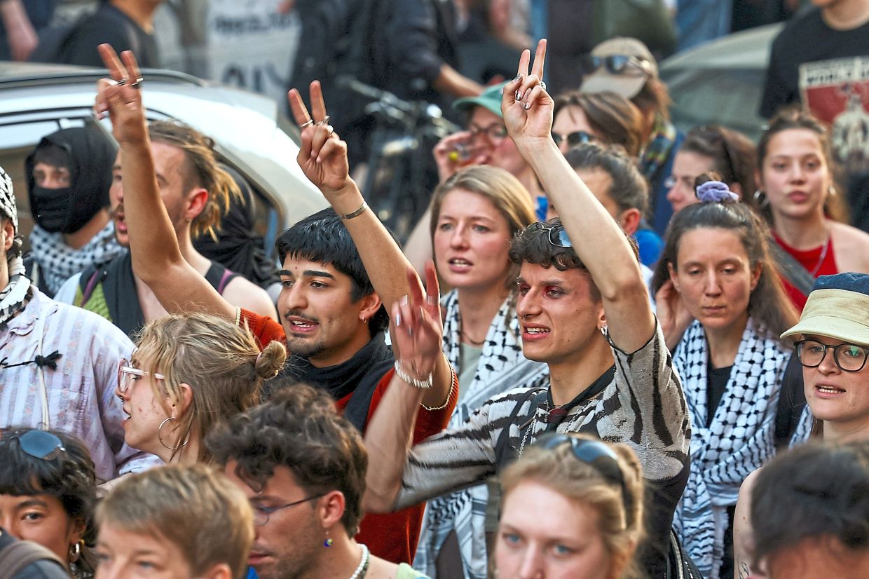 Demonstrators taking part in a ‘Revolutionary 1. Mai’ protest marking International Workers’ Day in Berlin, Germany. — Reuters