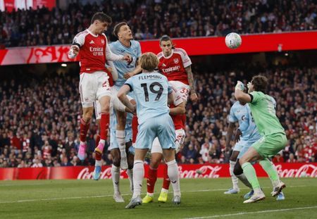 Arsenal have 82 from 37 games with Manchester City on 77 from 36 ​and Mikel Arteta's side will be confirmed as champions if City fail ⁠to win at Bournemouth on Tuesday.