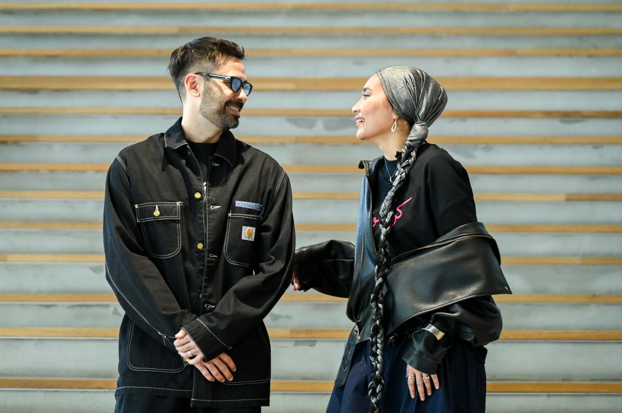 Yuna with her husband Adam Sinclair. 