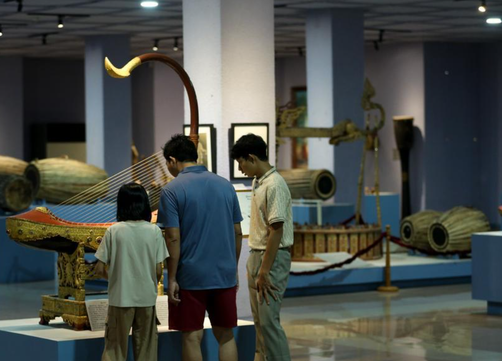 Visitors moved through galleries filled with royal thrones, ancient stone inscriptions, traditional clothing, paintings and archaeological treasures that trace Myanmar's history from ancient kingdoms to the modern era. - Xinhua