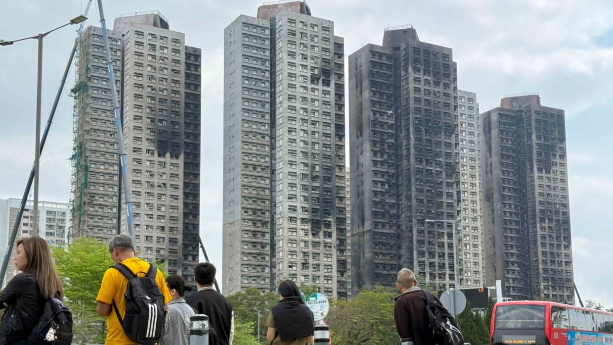 The city’s deadliest blaze in decades ripped through seven of the eight apartment blocks at the Wang Fuk Court complex in northern Hong Kong in November.