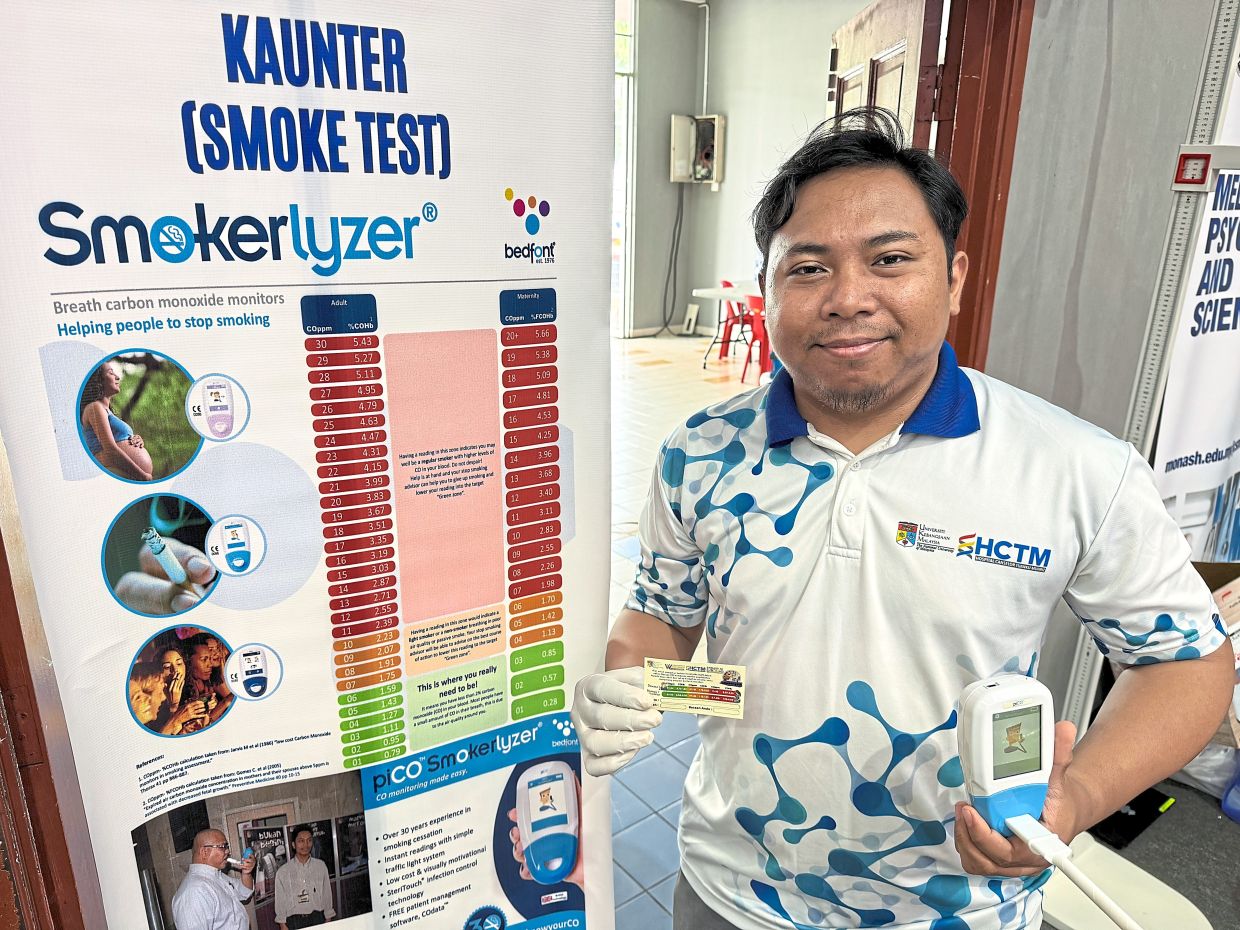 Muhammad Sharif says the test measuring carboxyhemoglobin was popular among youngsters. 