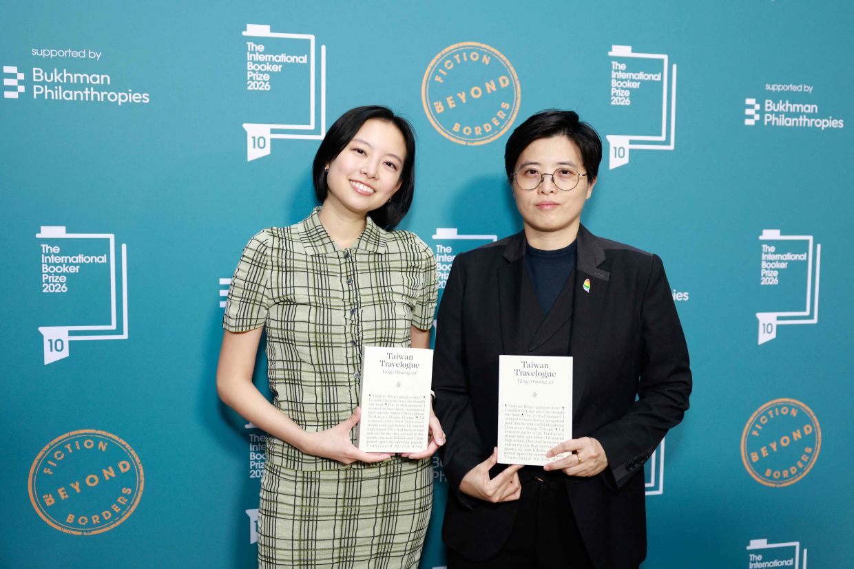 Taiwanese writer Yang Shuang-zi (right) and Taiwanese-American translator Lin King arrive on the red carpet for the International Booker Prize 2026 ceremony at Tate Modern in London on May 19. Photo: AFP