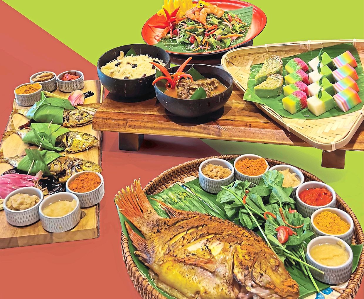 ‘The Asian Flavour Buffet Drop’ presents an extensive spread of Asian favourites, including Malaysian dishes.