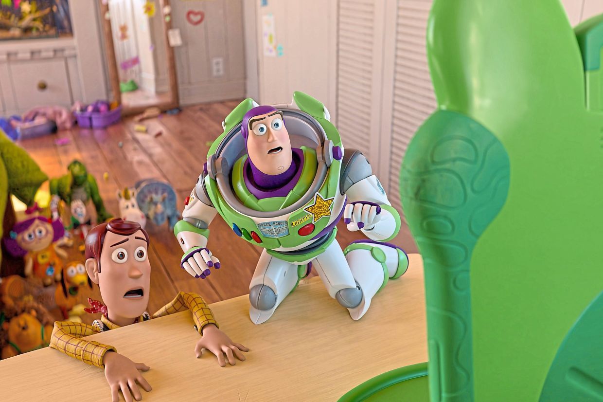 Woody (left, voiced by Tom Hanks) and Buzz Lightyear (Tim Allen) are back with more shenanigans. 