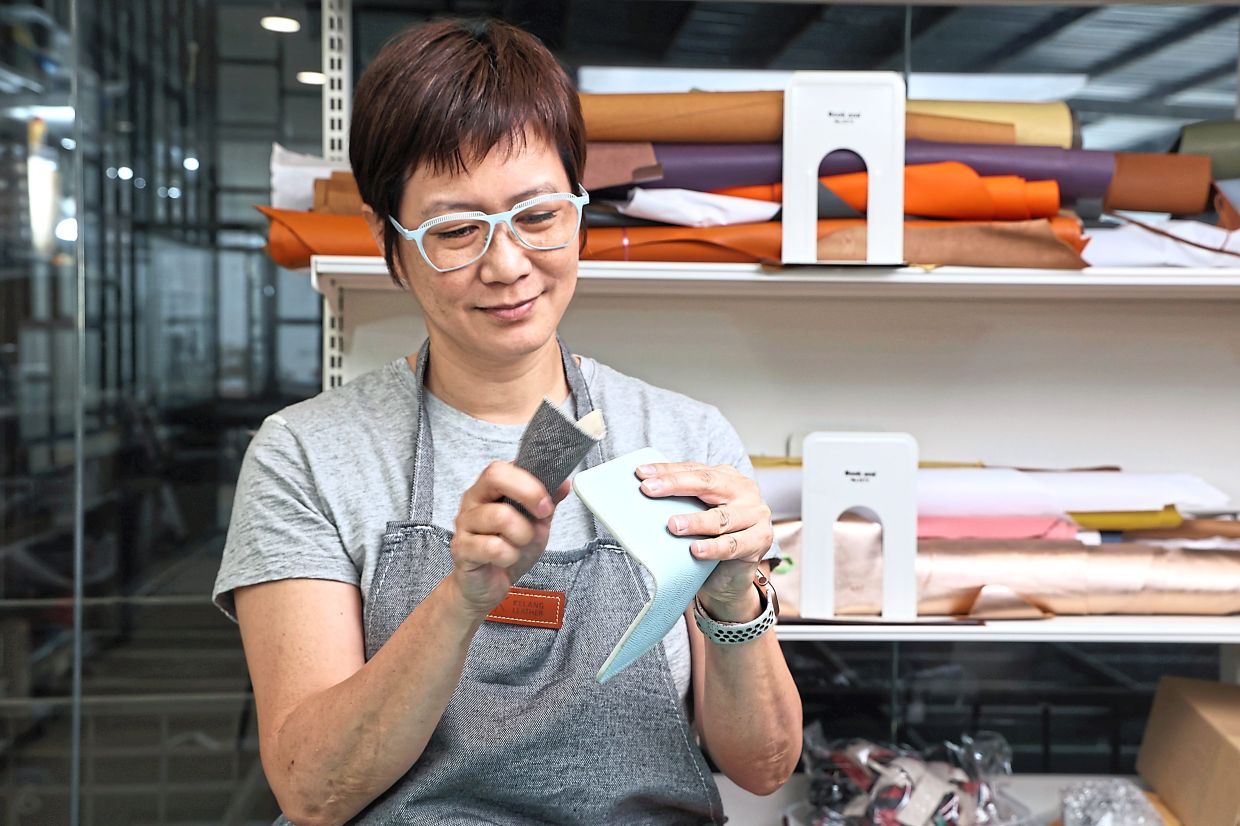 Lum says that leather crafting is like a mental reset for her.