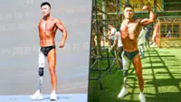 Chinese man who lost a leg and an arm inspires many by competing in bodybuilding