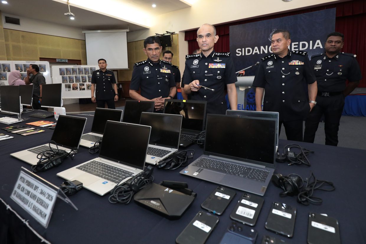 The raid was part of four operations conducted on Tuesday and Wednesday in Puchong and Setia Alam, where the police arrested 41 foreigners from four separate crime syndicates.