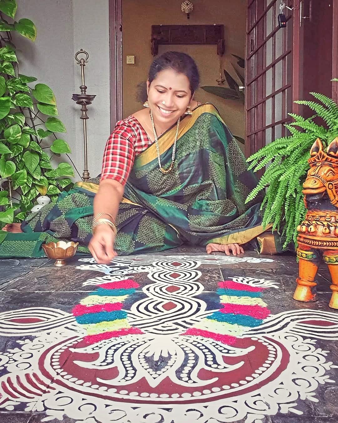 'Drawing kolam has taught me humility and a deep understanding of how everything in life is constantly changing,' says Dr Kasturi.