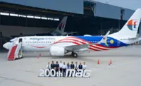 Malaysia Airlines expands fleet with 200th Boeing aircraft, new generation Boeing 737-8 jet