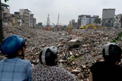 Lightning advance: swathes of Hanoi demolished for development