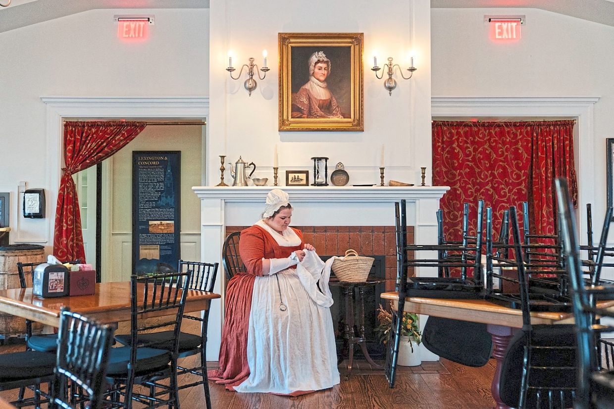 Actress Amelia Borgus as the colonial-era Mary Russell at the Boston Tea Party Ships & Museum. This is one of the city’s unique attractions. -- Reuters