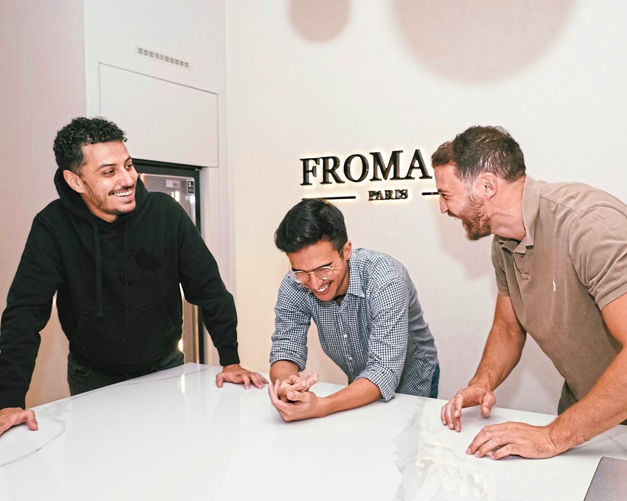 (From left) Chekali, Delaune and Belhadi are the three friends behind Fromage, KL’s first curated cheese shop. 