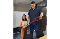 Tiny Nicol, giant Yao - standing tall together