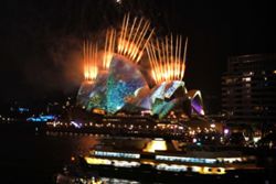Sydney light show called off after malfunctioning drones crash into water