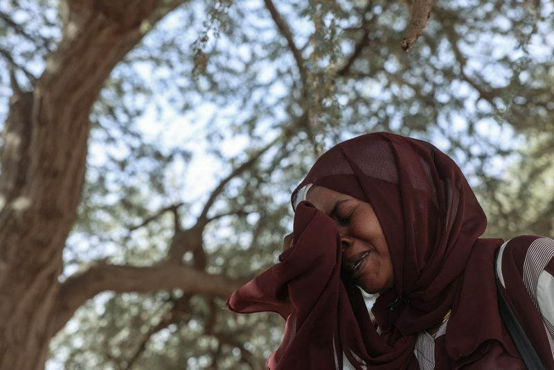 Tens of thousands of civilians fled through the desert. 

Many arrived at a refugee transit centre in Tine starving, some with bullet wounds and deep scarring on their feet from walking barefoot for days.