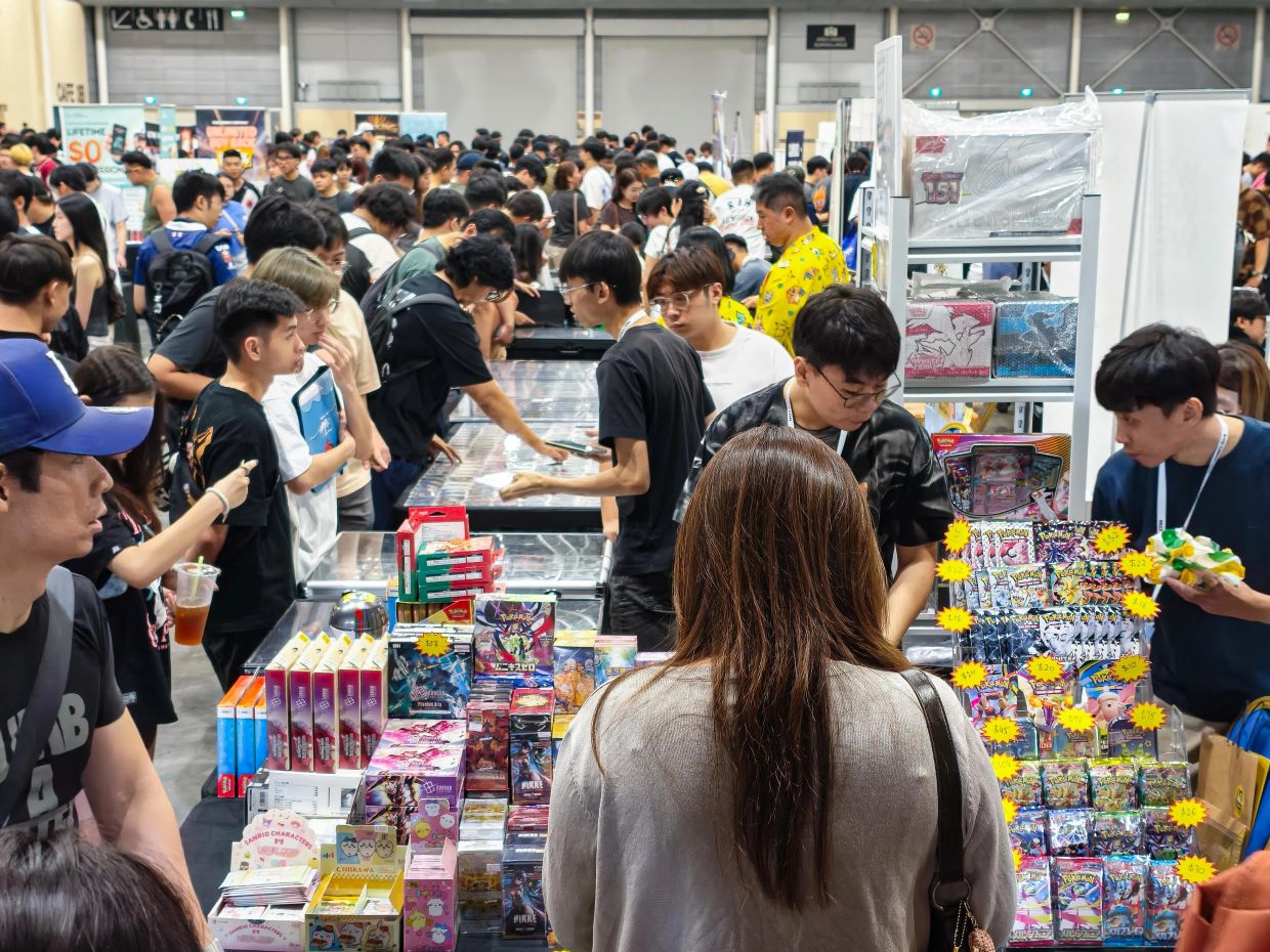 Visitors at Kyo Cards Con at Singapore Expo on May 2. - Photo: ST