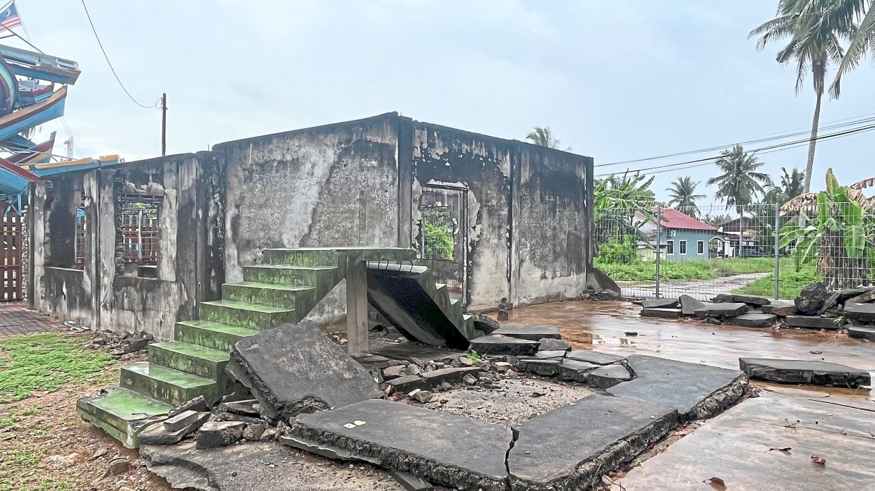 One of the homes in Kota Kuala Muda that was destroyed in the tsunami.