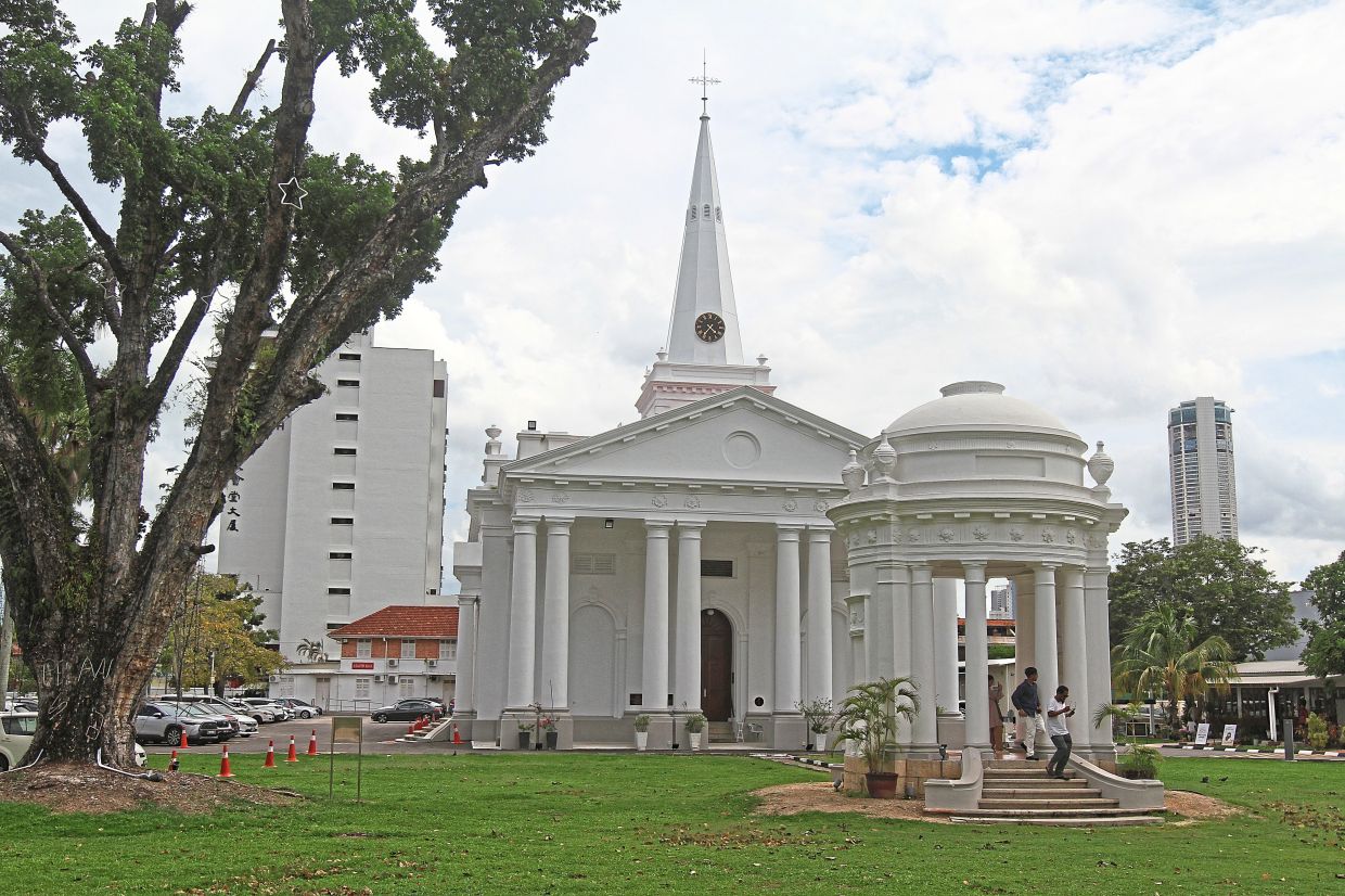 Standing proud: The St George’s Church along Jalan Masjid Kapitan Keling, George Town, Penang. — LIM BENG TATT/The Star