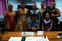 Viral image of Thai policemen in dresses is fake, say cops