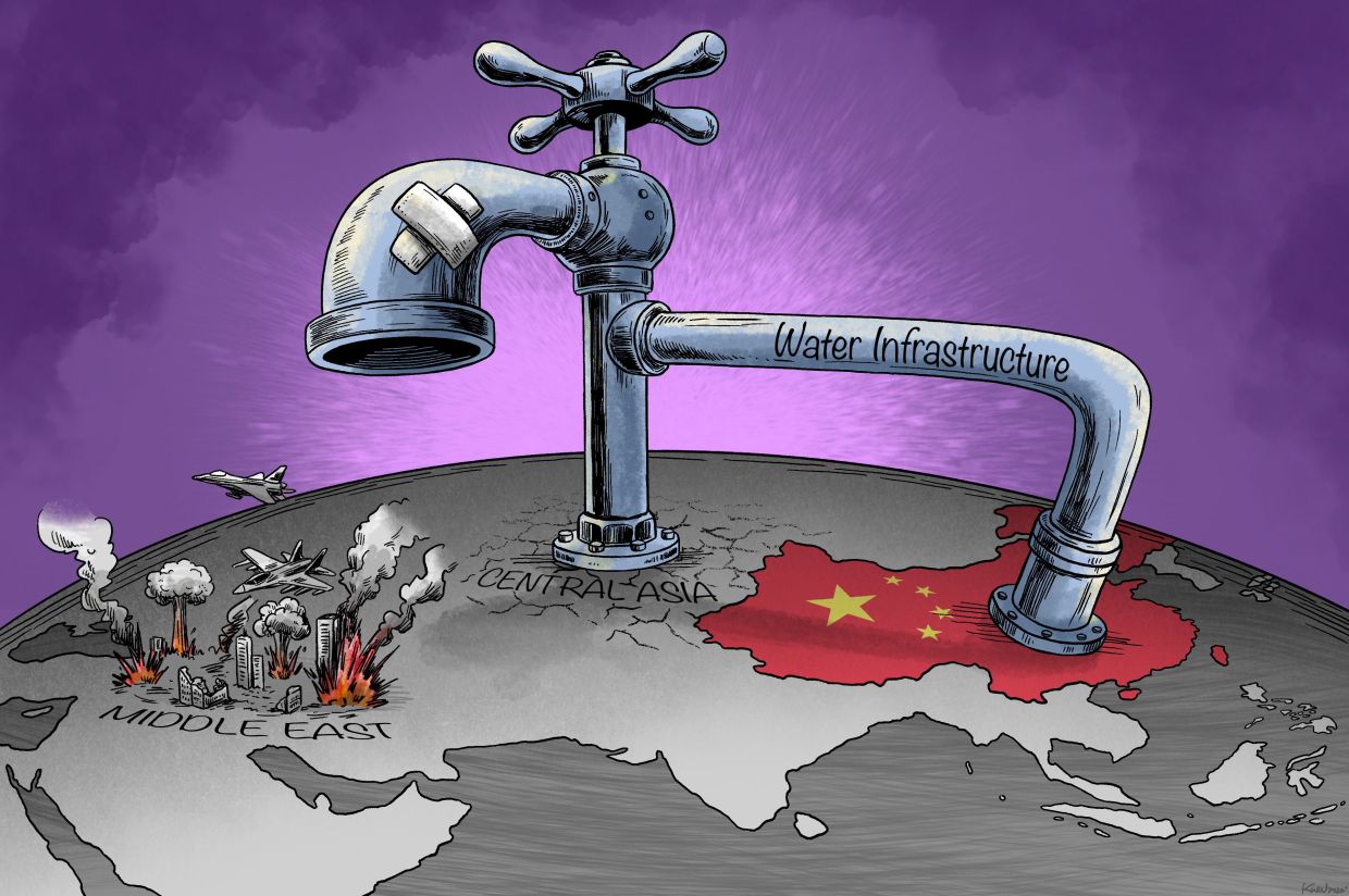Unlike Persian Gulf countries, which rely on desalination, landlocked Central Asia depends largely on glacier-fed rivers originating in the Tian Shan mountains shared with China.
