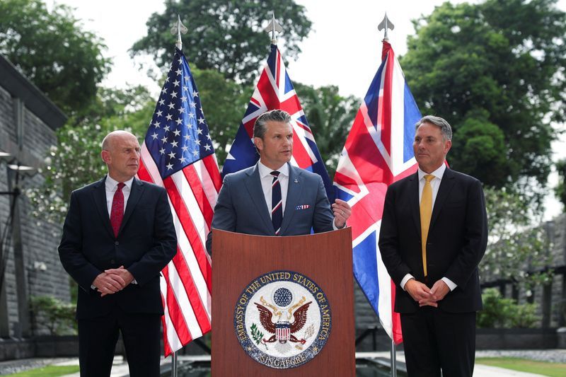 The United States, Britain, and Australia are collaborating on the development of unmanned underwater vehicles under their trilateral AUKUS defense agreement.