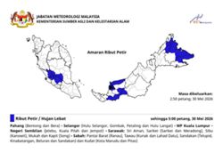 Thunderstorm warning issued for five states, KL until 5pm on May 30