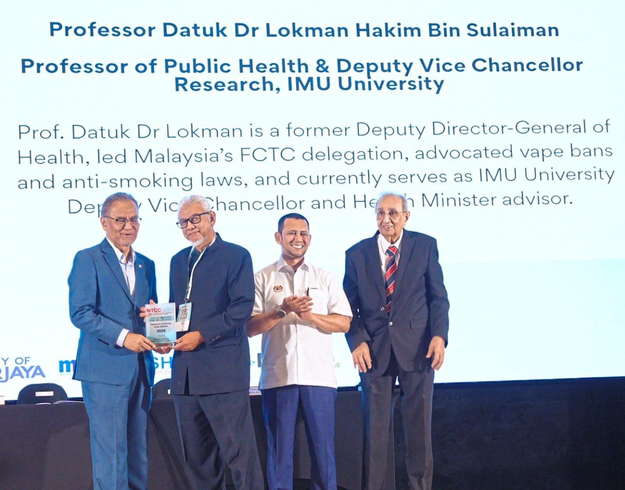 The University of Cyberjaya (UoC) vice-chancellor and chief executive said tobacco control is not only as a public health priority, but also as an educational responsibility.