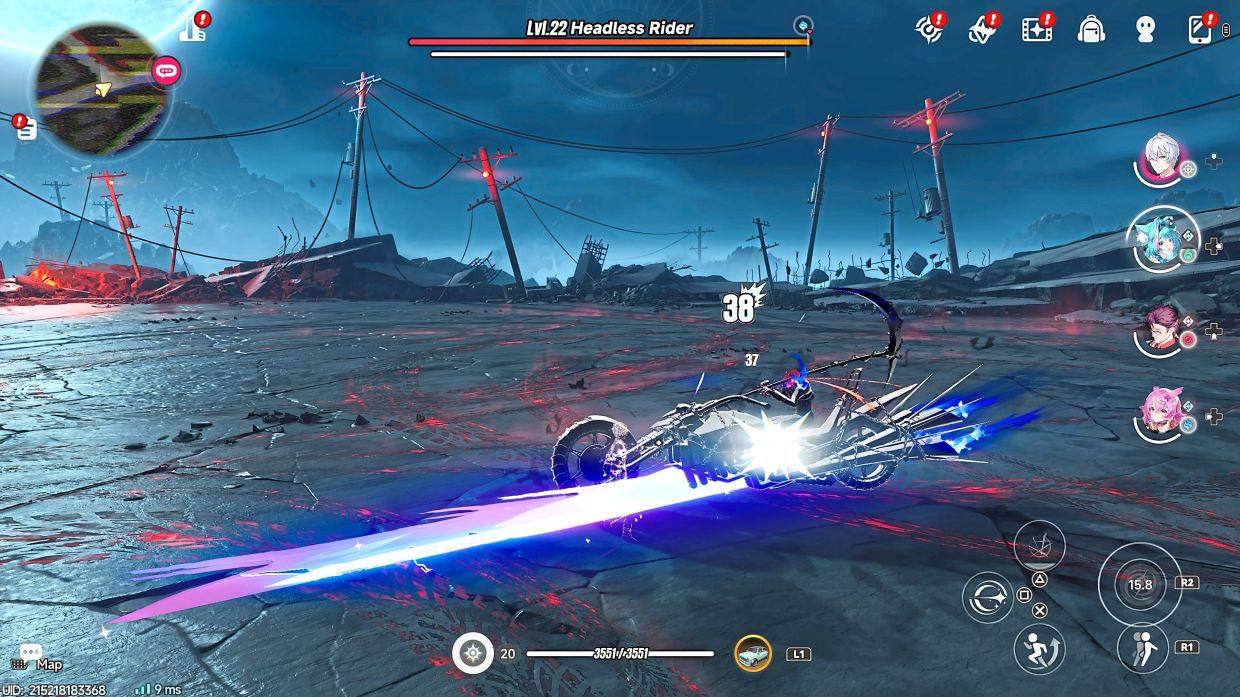 It wouldn't be a proper anime game until you're fighting bloody ghost whales, headless bikers, and/or evil manifestations of social media in the body of a tomato vampire. Seriously, these things actually happen in NTE.