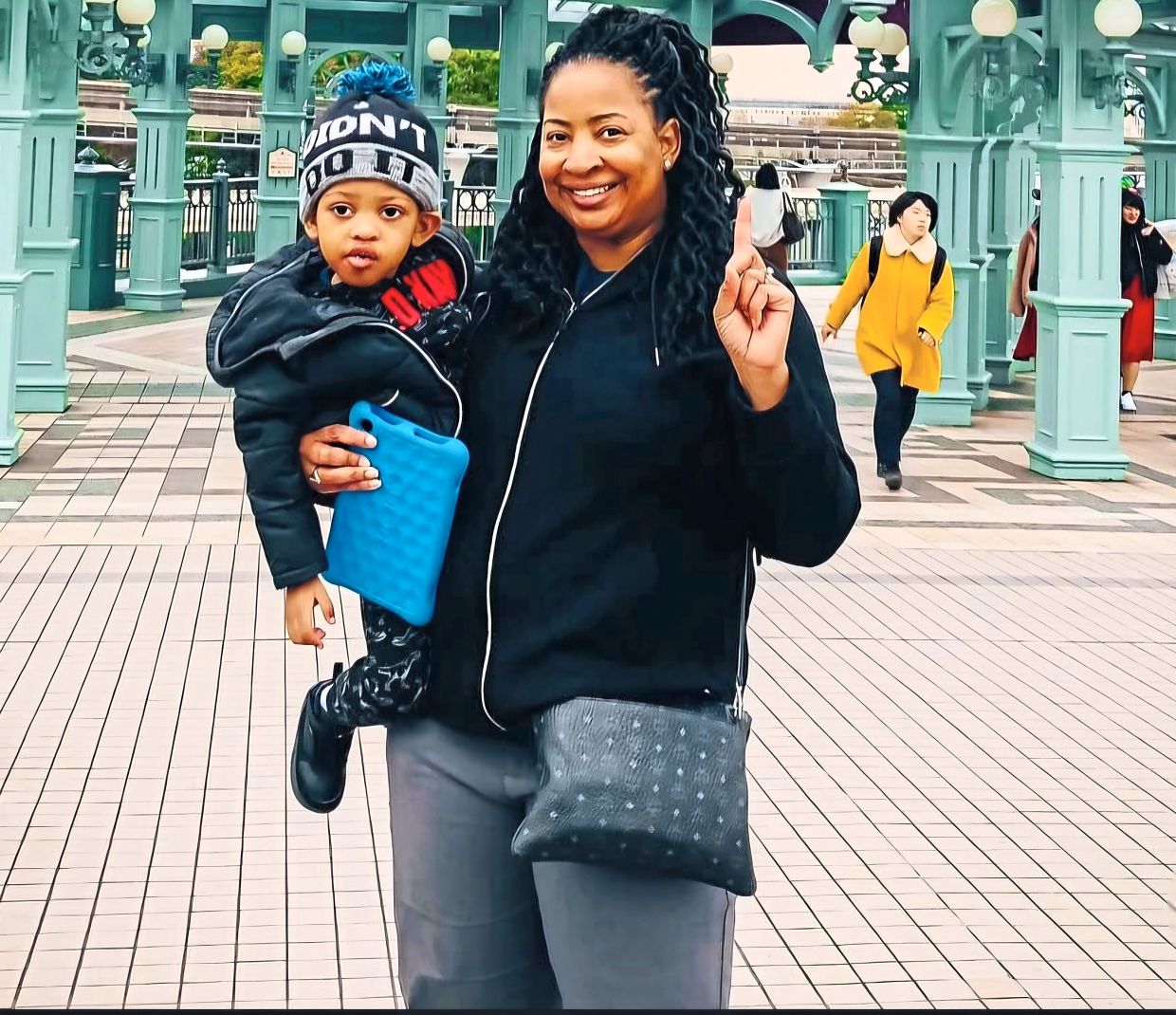 Brown has been taking her son on trips around the world since he was an infant. 