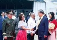 Vietnam's top leader To Lam arrives in Manila for a state visit to the Philippines
