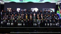 Soccer-World Cup-bound South Africa grounded over visa delay