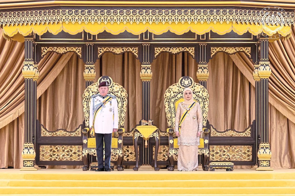The King and Queen gracing a ceremony for the conferment of Federal Territories orders, stars and medals at Istana Negara on Feb 5 this year. — All photos from Royal Press Office