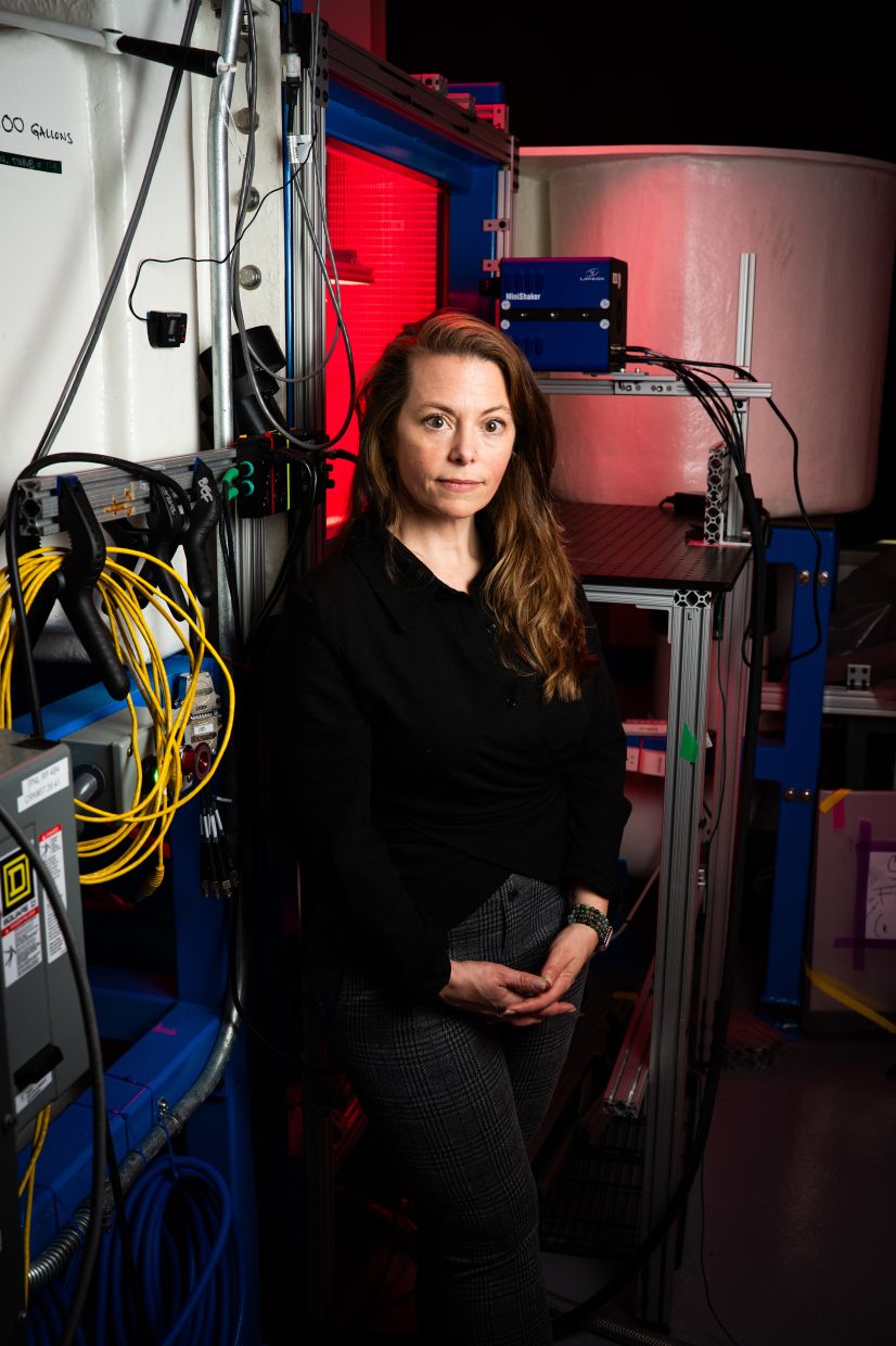 Flammang is working on a new kind of noninvasive tag, modeled on the way remoras, also known as suckerfish, attach themselves to whales and other marine animals. — GRAHAM DICKIE/The New York Times