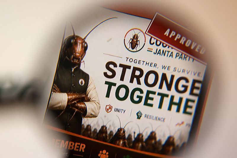 The party's name is a reference to comments by India’s top judge, Chief Justice Surya Kant of the Supreme Court, that compared some unemployed youth to cockroaches.