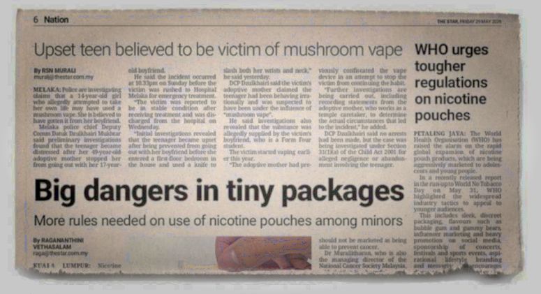 Online nicotine pouches a no-go