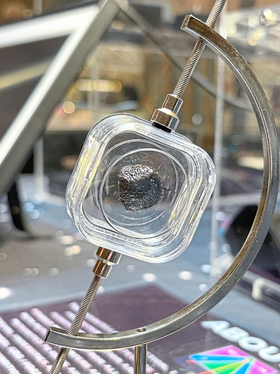 A piece of a meteorite that fell in Ohio collected by Cohen.