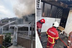 Fire razes double-storey terrace house in Subang Jaya