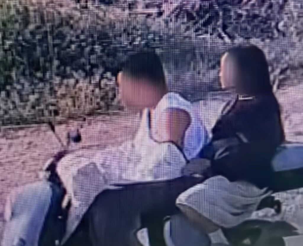 Surveillance footage, above, shows the animal theft suspects making off on an electric bicycle with Chutou hidden under a cover. - Douyin via SCMP