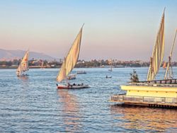 Luxor's traditional river fleet on the Nile is a big tourist pull