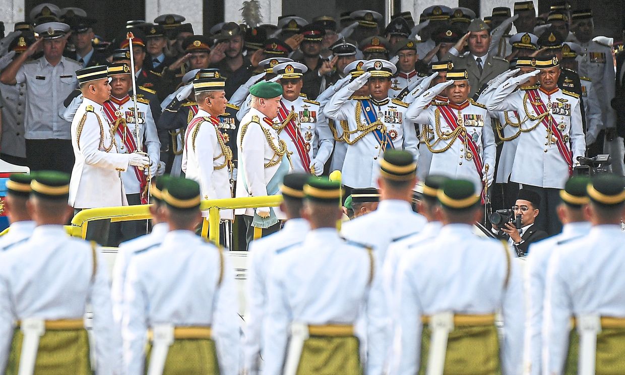 The Trooping of the Colours ceremony held in conjunction with the official birthday of the Yang di-Pertuan Agong reflects the Malaysian Armed Forces’ unwavering loyalty and dedication to the King and the nation.