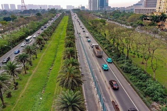 A highway where a section of Hanoi’s Metro Line 5 will be built. The line will stretch about 40km and include 20 stations and two depots in Son Dong and Hoa Lạc. - Photo: VNA/VNS
