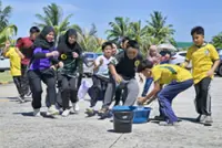 Games, smiles at school holiday activities in Brunei