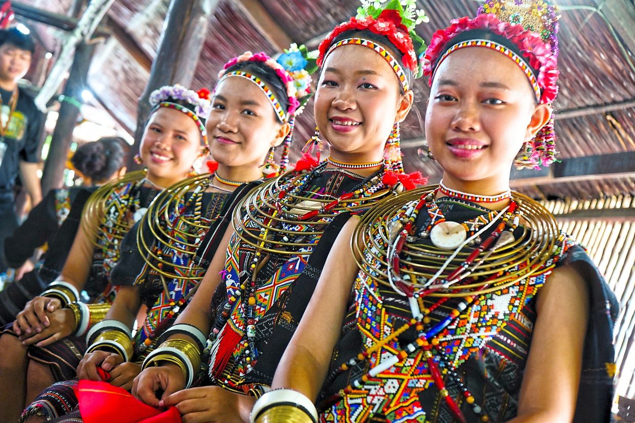 The intricate beadwork of the Rungus people drawing attention at the Kadazan Dusun Cultural Association (KDCA) Kaamatan celebration in Penampang.