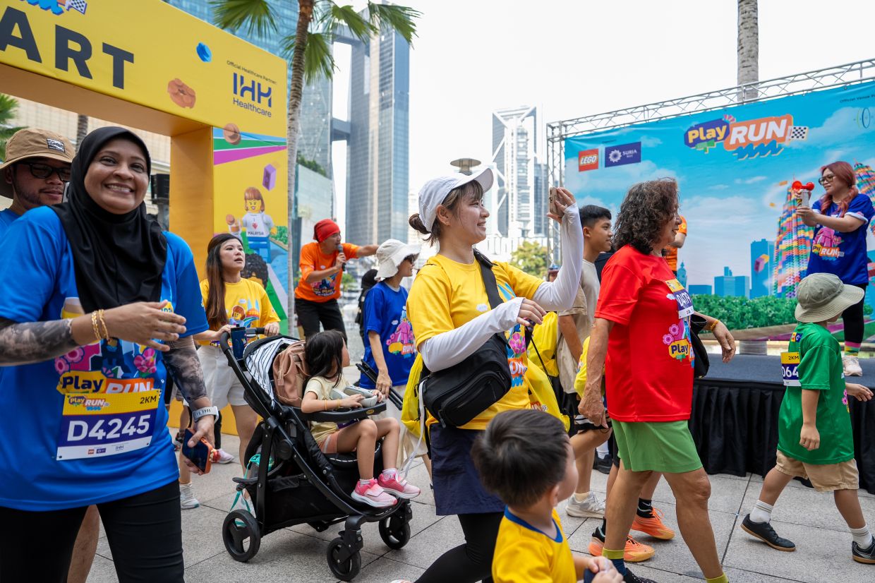 The Suria KLCC x Lego Play Run 2026 saw 1,500 people taking part with their families and friends. Photo: Suria KLCC