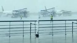 Three parked aircraft damaged at Delhi airport amid strong winds