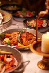 This roman-style chicken is a great dish for a large group of hungry people