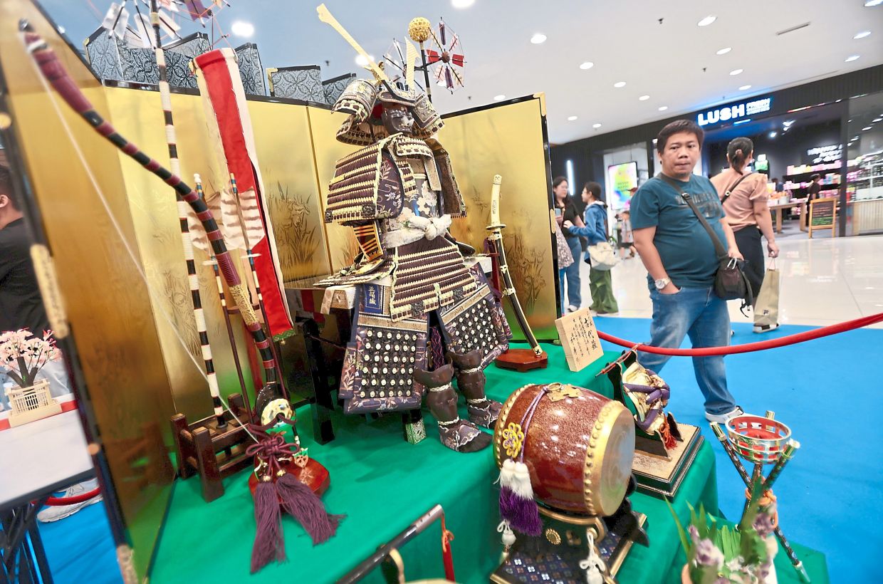 A display of Japanese cultural artifacts among items showcased at the Amazing Japan showcase in Gurney Plaza.
