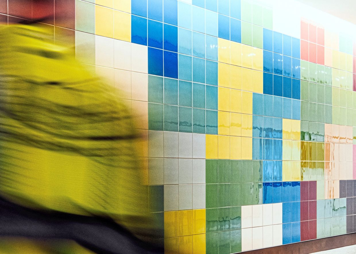 Spencer Finch's 'Memory Landscape (Nairobi, Chicago, Honolulu, Jakarta)' at the Obama Presidential Center. The colours were inspired by Barack Obama’s early years in those cities, and were selected by the former president. Photo: Kevin Serna/The New York Times